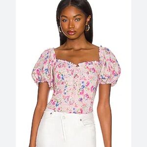 Lovely Astr Floral Corset Top NWT